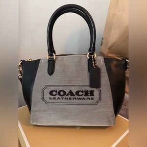 Black leather coach pocketbook (2023 style)